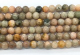 CCA552 15.5 inches 8mm round peach calcite gemstone beads