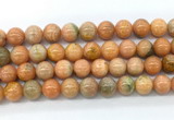 CCA554 15.5 inches 12mm round peach calcite gemstone beads