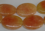 CCA66 15.5 inches 18*25mm oval orange calcite gemstone beads