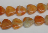 CCA69 15.5 inches 12*12mm triangle orange calcite gemstone beads