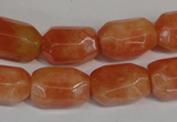 CCA76 15.5 inches 13*18mm faceted nuggets orange calcite gemstone beads