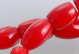 CCB03 15.5 inches 6*8mm drum shape red coral beads Wholesale