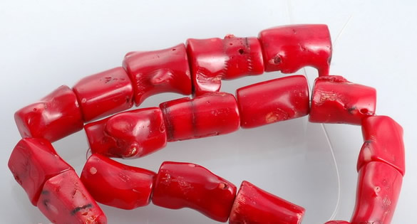 CCB06 15.5 inches 15*20mm irregular red coral beads Wholesale