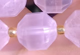 CCB1020 15 inches 11*12mm faceted rose quartz beads