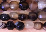 CCB1060 15 inches 4mm faceted coin agate beads