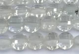 CCB1130 15 inches 4mm faceted coin gemstone beads