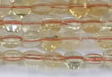 CCB1139 15 inches 4mm faceted coin citrine beads