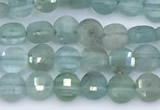 CCB1151 15 inches 4mm faceted coin apatite beads