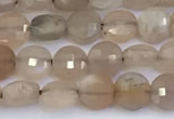 CCB1156 15 inches 4mm faceted coin sunstone beads