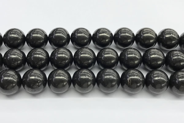 CCB1181 15 inches 16mm round shungite gemstone beads