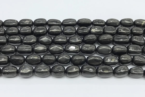 CCB1192 15 inches 8*12mm nuggets shungite gemstone beads