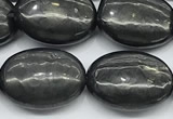 CCB1202 15 inches 13*18mm oval shungite gemstone beads