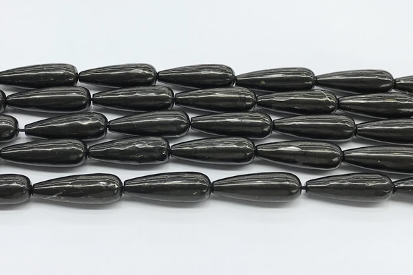 CCB1206 15 inches 10*30mm teardrop shungite beads