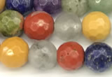 CCB1230 15 inches 6mm faceted round mixed gemstone beads