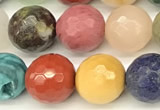 CCB1231 15 inches 8mm faceted round mixed gemstone beads