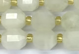 CCB1246 15 inches 7*8mm faceted white moonstone beads