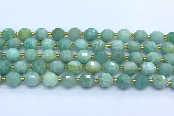 CCB1264 15 inches 9*10mm faceted amazonite gemstone beads