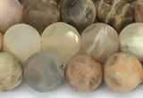 CCB1272 15 inches 10mm faceted sunstone gemstone beads