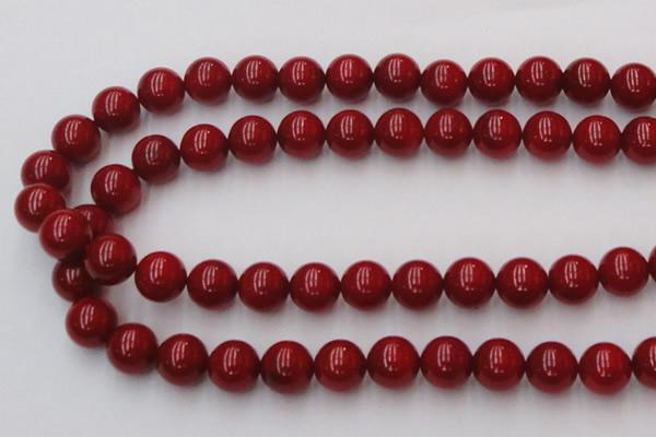 CCB128 15.5 inches 10mm round red coral beads strand wholesale