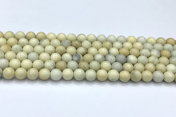 CCB1296 15 inches 8mm round ivory jasper beads