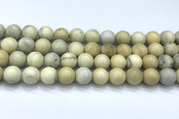 CCB1298 15 inches 12mm round ivory jasper beads