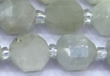 CCB1305 15 inches 9mm - 10mm faceted white moonstone beads