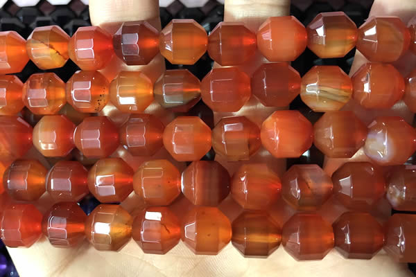 CCB1313 15 inches 9mm - 10mm faceted red agate beads