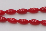 CCB132 15.5 inches 4*7mm rice red coral beads strand wholesale