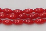 CCB134 15.5 inches 4*8mm rice red coral beads strand wholesale