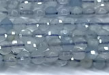 CCB1351 15 inches 2.5mm faceted coin aquamarine beads