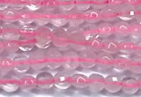 CCB1353 15 inches 2.5mm faceted coin rose quartz beads