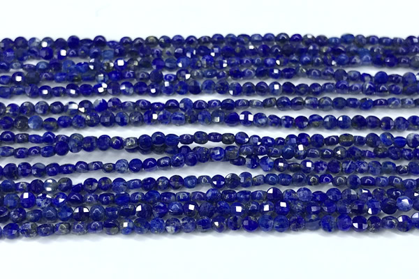 CCB1358 15 inches 2.5mm faceted coin lapis lazuli beads