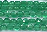 CCB1362 15 inches 2.5mm faceted coin green agate beads