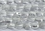 CCB1365 15 inches 4mm faceted coin white crystal beads