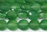 CCB1408 15 inches 6mm faceted coin green agate beads