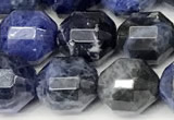 CCB1426 15 inches 9mm - 10mm faceted sodalite beads