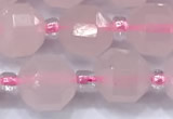 CCB1431 15 inches 7mm - 8mm faceted rose quartz beads