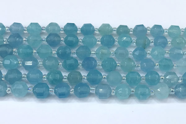 CCB1432 15 inches 7mm - 8mm faceted jade beads