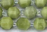 CCB1436 15 inches 7mm - 8mm faceted jade beads