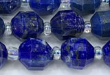 CCB1446 15 inches 7mm - 8mm faceted lapis lazuli beads