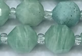 CCB1458 15 inches 9mm - 10mm faceted amazonite beads