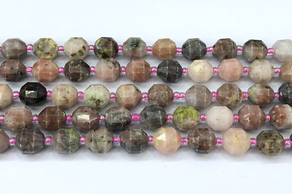 CCB1462 15 inches 9mm - 10mm faceted gemstone beads