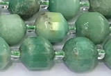 CCB1503 15 inches 7mm - 8mm faceted green grass agate beads