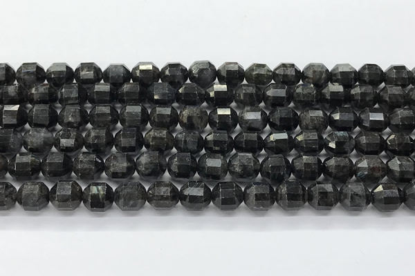 CCB1508 15 inches 7mm - 8mm faceted black labradorite beads