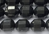 CCB1510 15 inches 7mm - 8mm faceted shungite beads