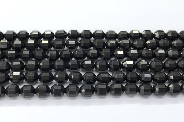 CCB1510 15 inches 7mm - 8mm faceted shungite beads