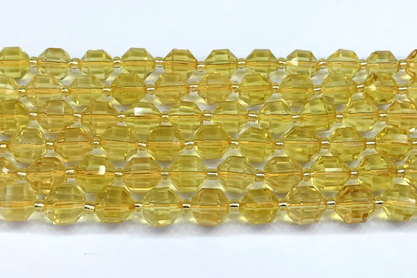 CCB1521 15 inches 8mm - 9mm faceted citrine gemstone beads