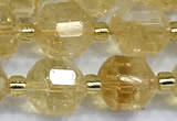 CCB1522 15 inches 8mm - 9mm faceted citrine gemstone beads