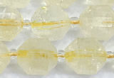 CCB1528 15 inches 9mm - 10mm faceted citrine gemstone beads