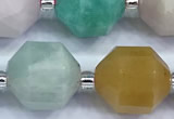 CCB1532 15 inches 11mm - 12mm faceted mixed gemstone beads